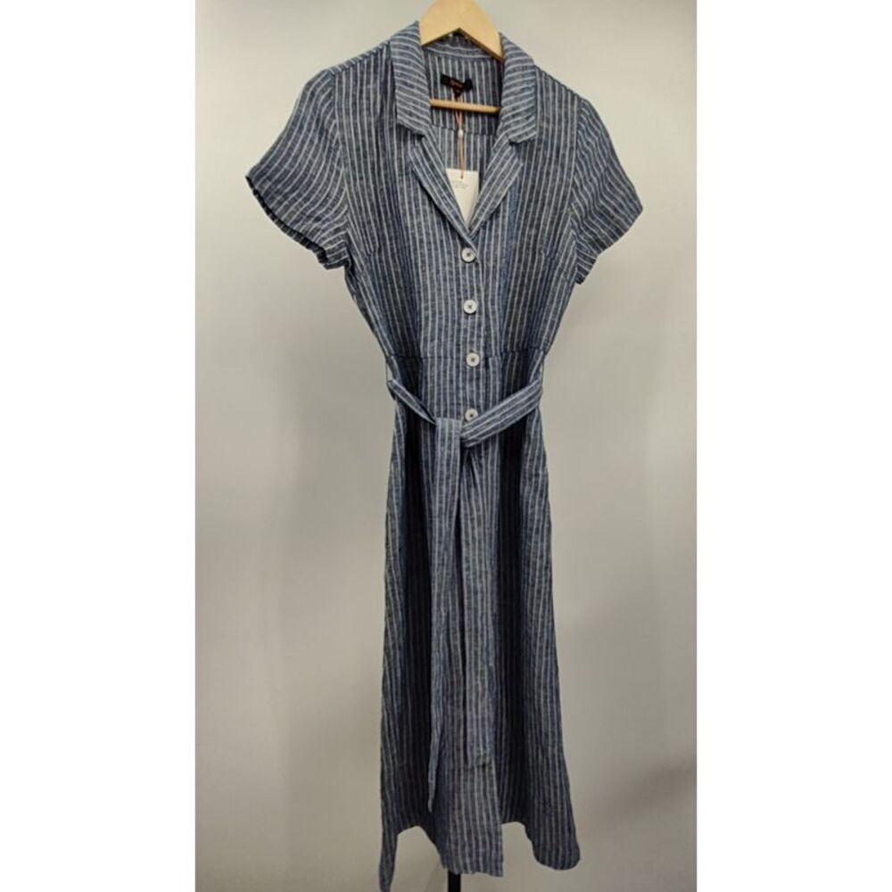 Quince Blue Striped Dress